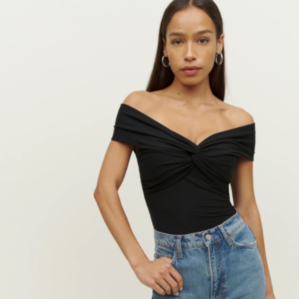 NWT Reformation Sunrise Top | Black | Size L